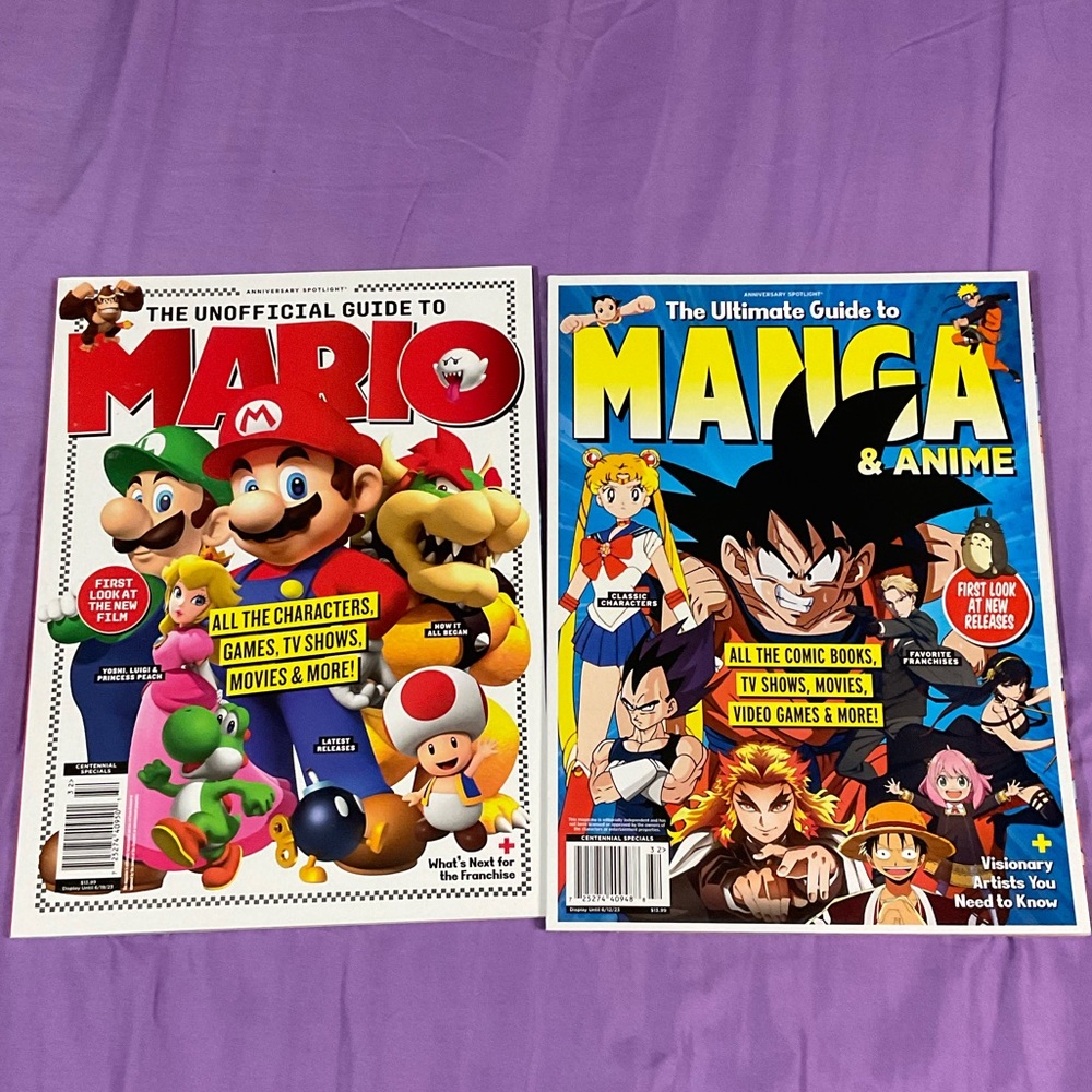 Lot Ultimate Guide to Manga & Anime / Super Mario Bro Magazine Set of 2